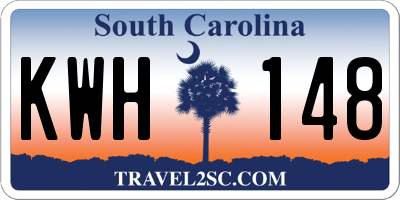 SC license plate KWH148