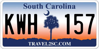 SC license plate KWH157