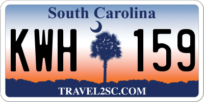 SC license plate KWH159