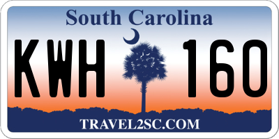 SC license plate KWH160