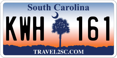 SC license plate KWH161
