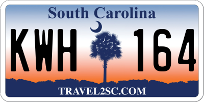 SC license plate KWH164