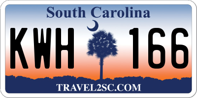 SC license plate KWH166