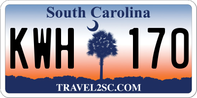 SC license plate KWH170