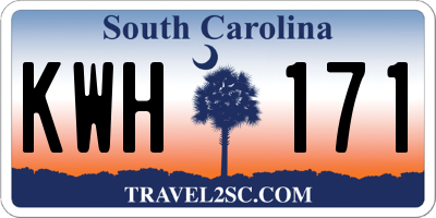 SC license plate KWH171