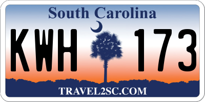 SC license plate KWH173