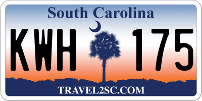 SC license plate KWH175