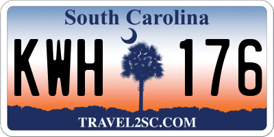 SC license plate KWH176