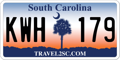 SC license plate KWH179
