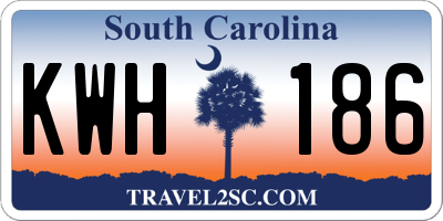 SC license plate KWH186