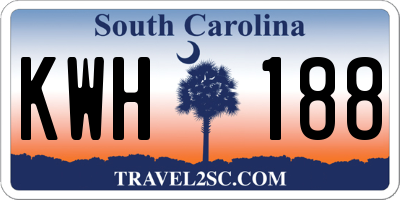 SC license plate KWH188