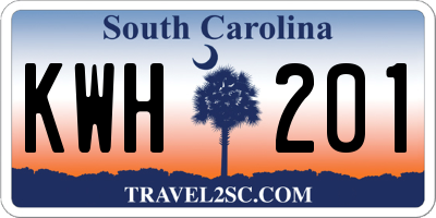 SC license plate KWH201