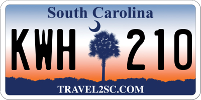 SC license plate KWH210