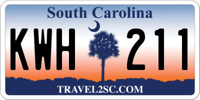 SC license plate KWH211