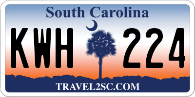 SC license plate KWH224