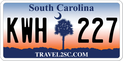 SC license plate KWH227