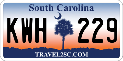 SC license plate KWH229