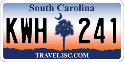 SC license plate KWH241