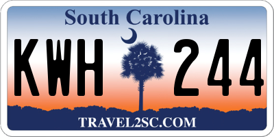 SC license plate KWH244