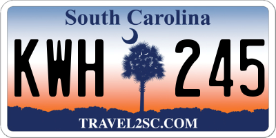 SC license plate KWH245