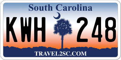 SC license plate KWH248