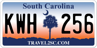 SC license plate KWH256