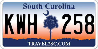 SC license plate KWH258