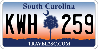 SC license plate KWH259
