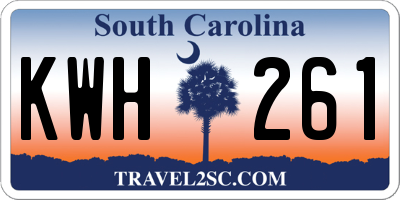 SC license plate KWH261
