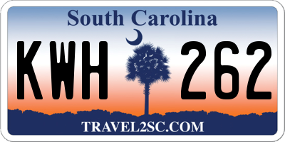 SC license plate KWH262