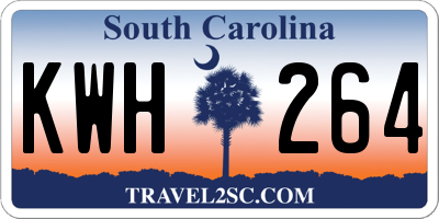SC license plate KWH264