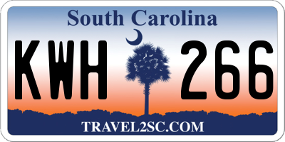 SC license plate KWH266
