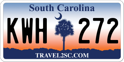 SC license plate KWH272