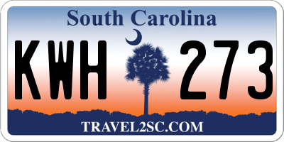 SC license plate KWH273