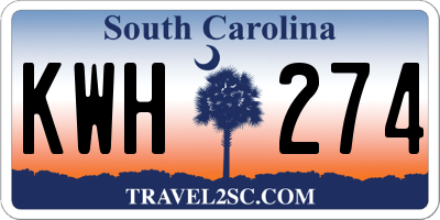 SC license plate KWH274