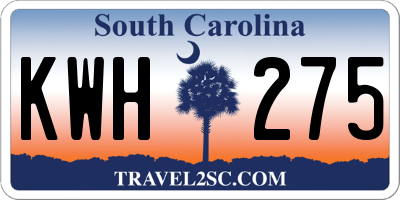 SC license plate KWH275