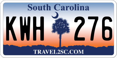 SC license plate KWH276