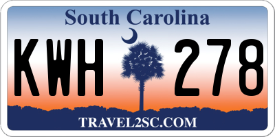 SC license plate KWH278