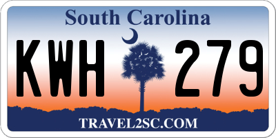 SC license plate KWH279