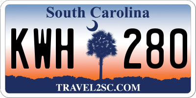 SC license plate KWH280