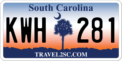 SC license plate KWH281