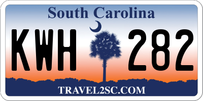 SC license plate KWH282