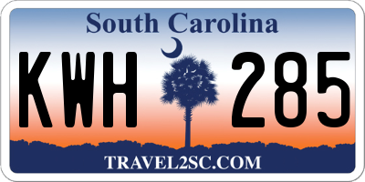 SC license plate KWH285