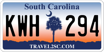 SC license plate KWH294
