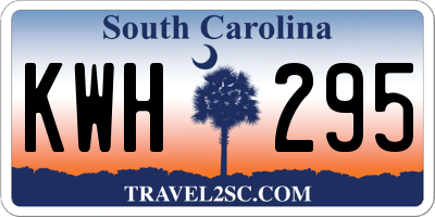SC license plate KWH295