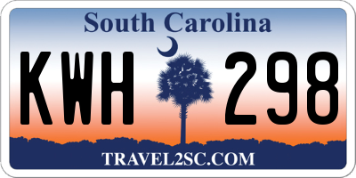 SC license plate KWH298