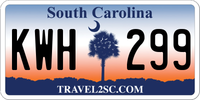 SC license plate KWH299