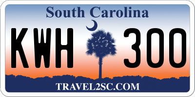SC license plate KWH300