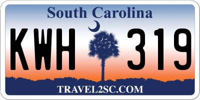 SC license plate KWH319