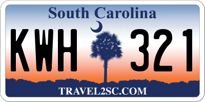 SC license plate KWH321